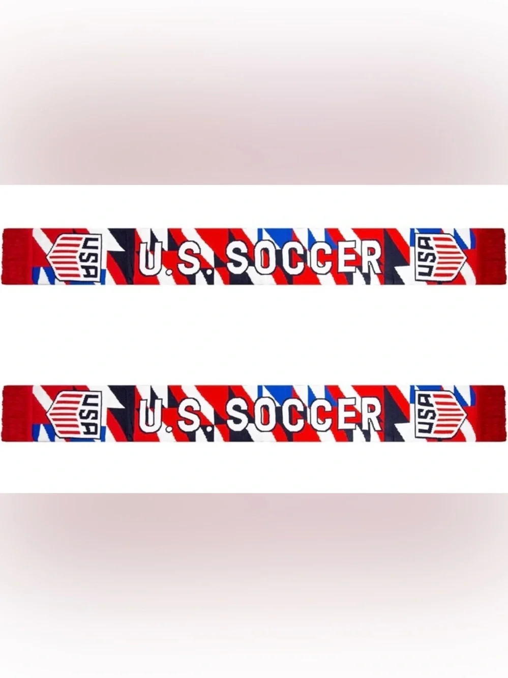 Lot of 2! Official U.S. SOCCER Double Sided Scarves Unisex